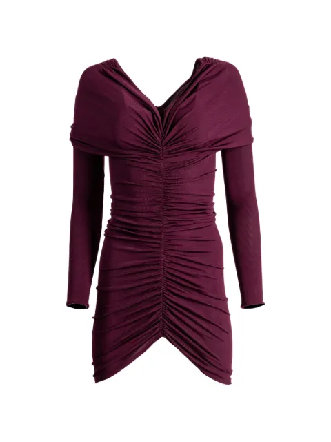 Atlein ruched off-shoulder dress Purple RB02TJ25
