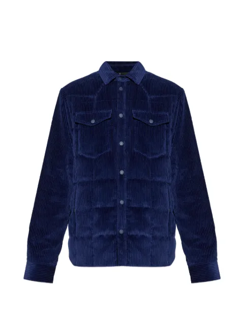Moncler Grenoble Gelt corduroy-texture chest-pocket shirt jacket Blue L20971G0000454AL0