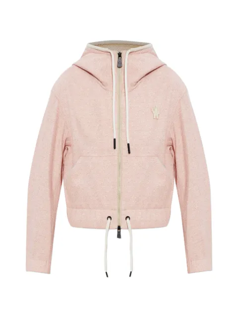 Moncler Grenoble logo-patch hoodie Pink L10988G0000689BDE