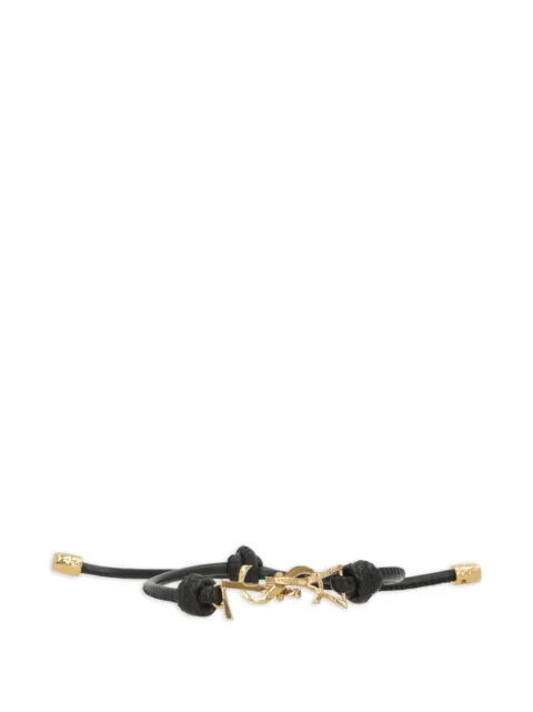 Saint Laurent Cassandre cord bracelet Gold 861459AAF9R