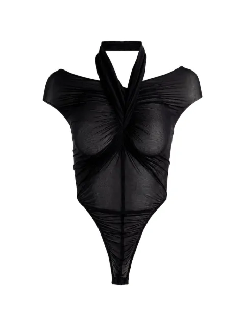 Atlein draped bodysuit Black BD05DTJ46