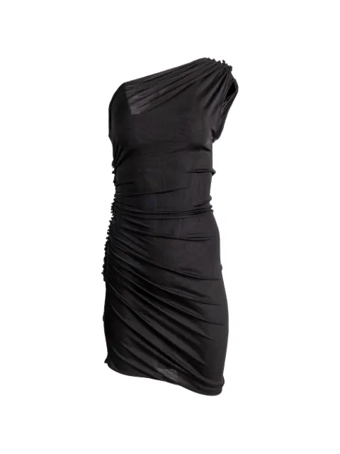 Atlein asymmetric ruched dress Black R33233TJ25