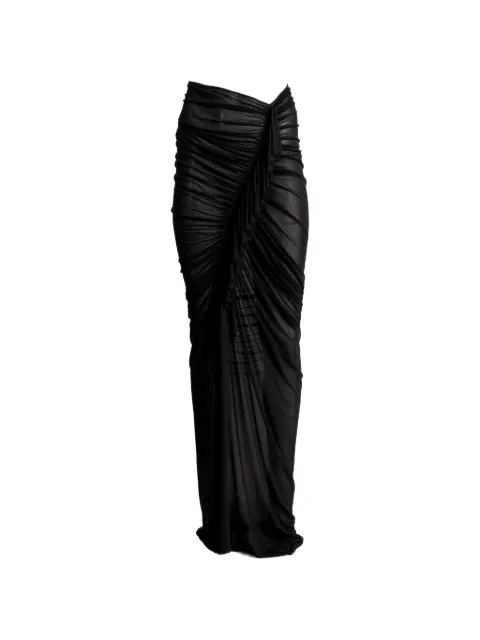 Atlein draped maxi skirt Black JA02TJ46
