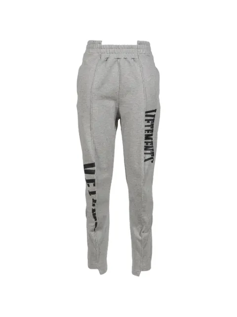 VETEMENTS logo-print track pants Grey WE76SP507GGRYMELANGE