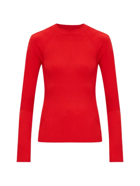 Moncler Grenoble logo ribbed top Red L10989C00001M1183