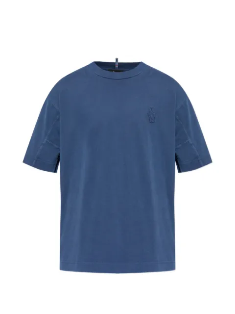 Moncler Grenoble embroidered short-sleeve T-shirt Blue L10978C0000489AYW