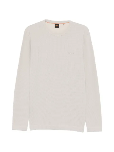 BOSS textured T-shirt Neutrals 50520725