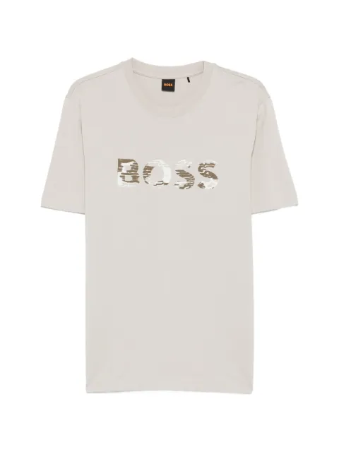 BOSS regular-fit T-shirt in cotton jersey Grey 50556009