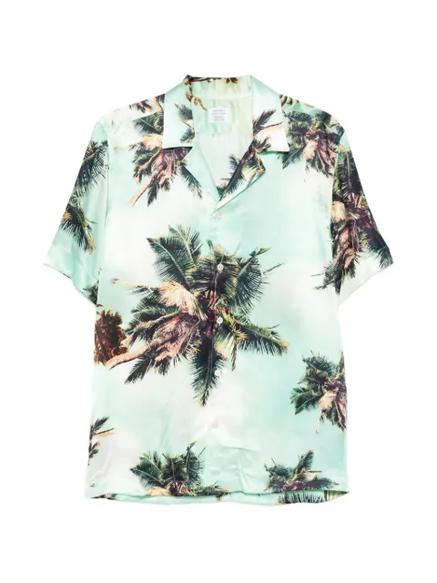 Mazzarelli palm-print shirt Green 47137