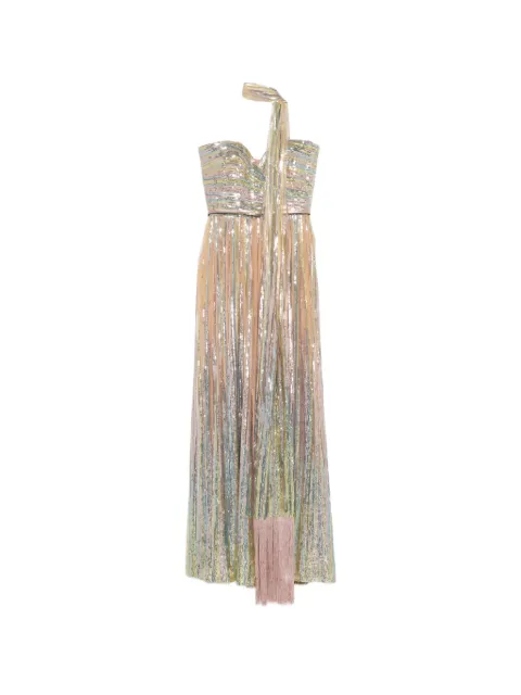 Elie Saab sequin tassel maxi dress (set of three) Neutrals D1017NR26YA060