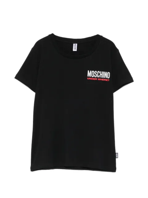 Moschino logo-print cotton T-shirt Black A19119021