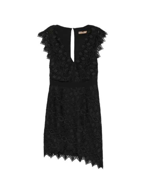 SIMONA CORSELLINI guipure-lace ruffled mini dress Black P20CMAB066