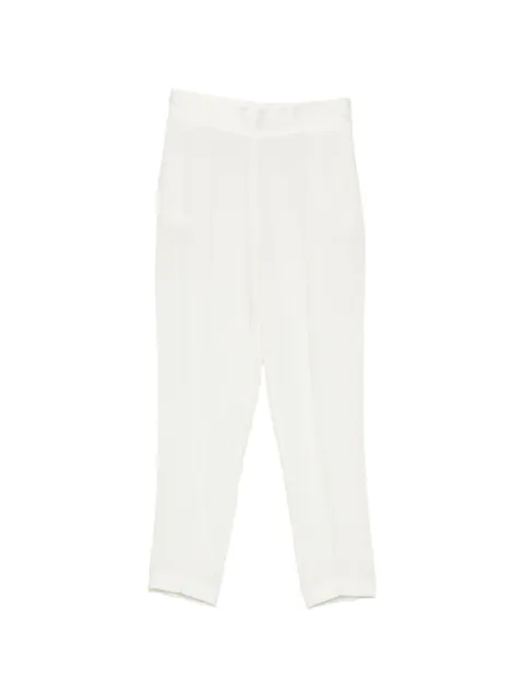 SIMONA CORSELLINI pressed-crease cropped trousers White P20CPPA019BIANCO