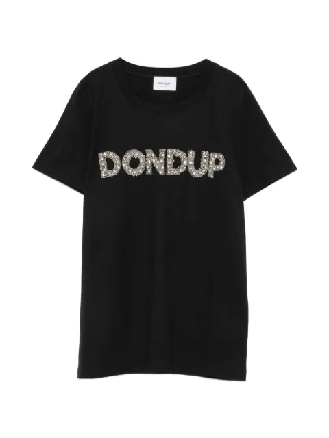 DONDUP crystal-embellished logo-detail cotton T-shirt Black S857JF0287DBH