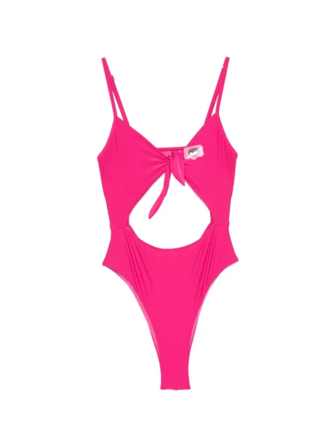 Chiara Ferragni cut-out tie-front swimsuit Pink A81225211