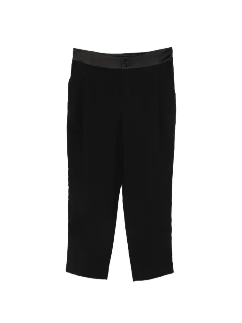 Hanita satin-waistband cropped trousers Black HP1164