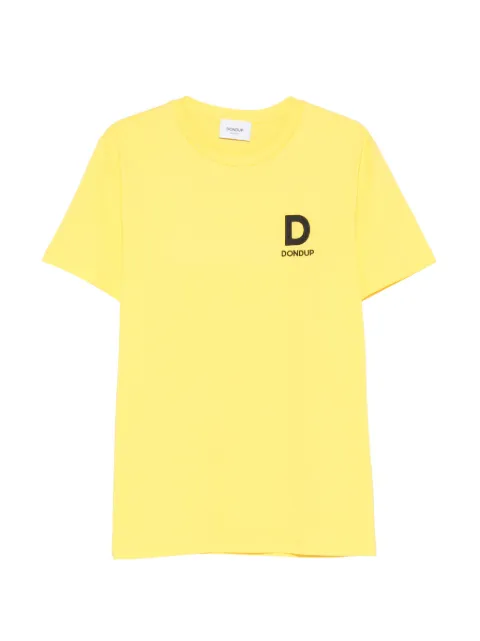 DONDUP logo-print cotton T-shirt Yellow US198JF0271UBH9