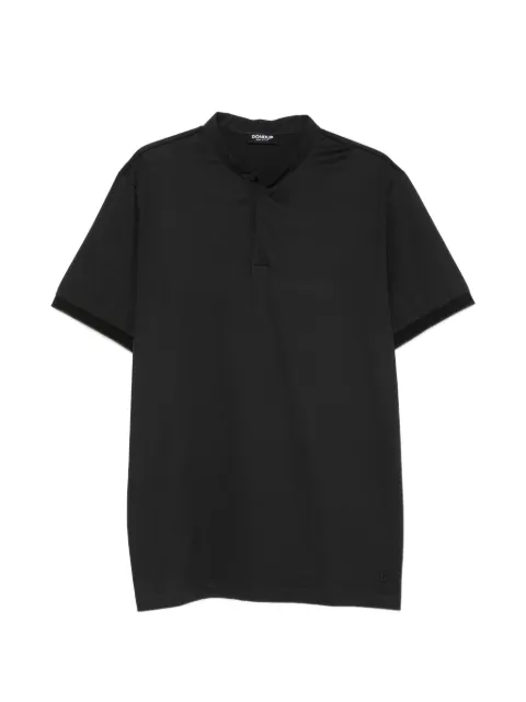 DONDUP ribbed-cuff polo shirt Black US334JF0271UXXX