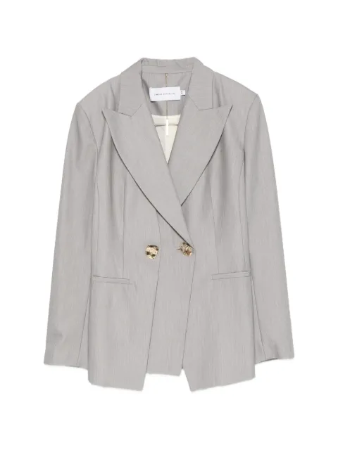 SIMONA CORSELLINI double-breasted peak-lapel blazer Grey P21CPGI007