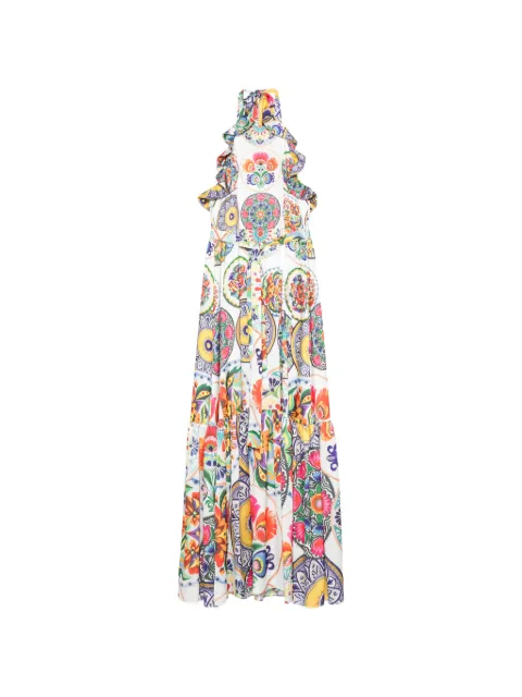 TWINSET graphic-print maxi dress White T3948BIANCO