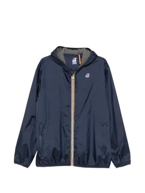 K-Way logo-patch zip-up jacket Blue K007A10