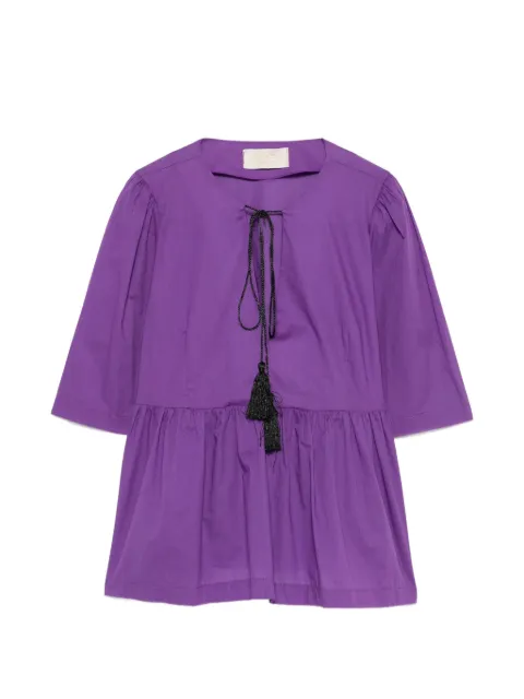 kaos tassel-detail peplum blouse Purple OPJTZ010