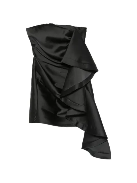 SIMONA CORSELLINI strapless ruffled mini dress Black P21CFAB101