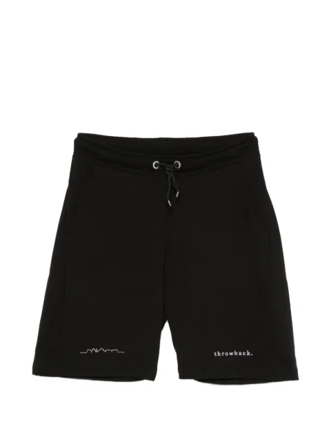 Throwback. logo-embroidered drawstring shorts Black TBPLOGONERO