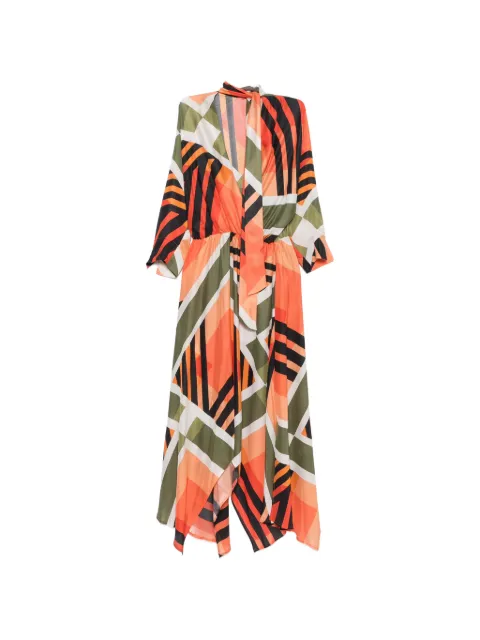 SIMONA CORSELLINI geometric-print dress Orange P20CPAB011
