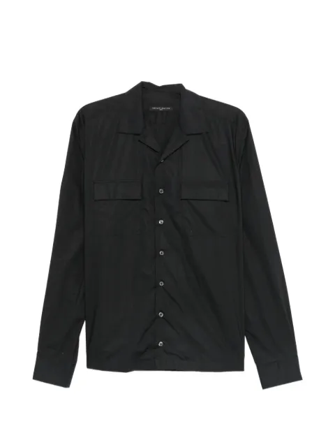 Brian Dales flap-pocket spread-collar shirt Black BS424ST8343
