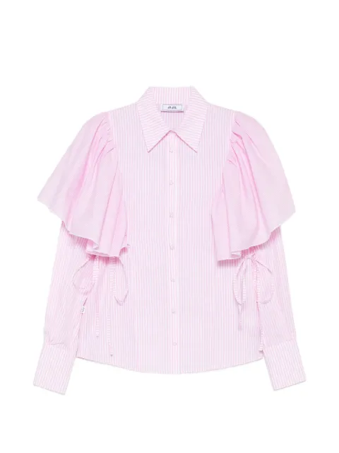 JIJIL striped ruffled shirt Pink JPE22CA0030PP0055