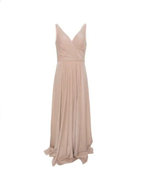 Allure glitter-effect V-neck maxi dress Pink 3128