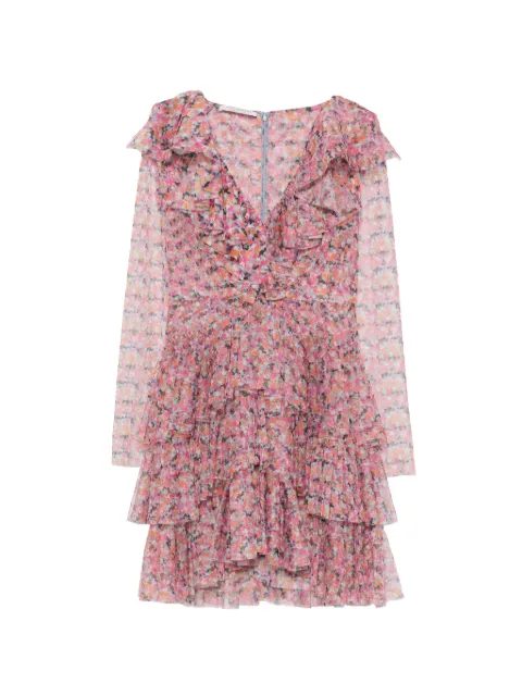 Philosophy Di Lorenzo Serafini floral-print ruffled mini dress Pink A04230715