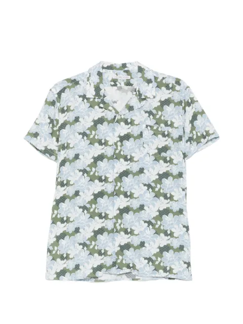 Daniele Alessandrini floral-print short-sleeve shirt Green C1708B13874100