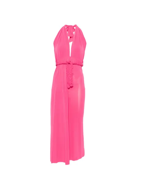 kaos halterneck braided-belt jumpsuit Pink OP1MA010