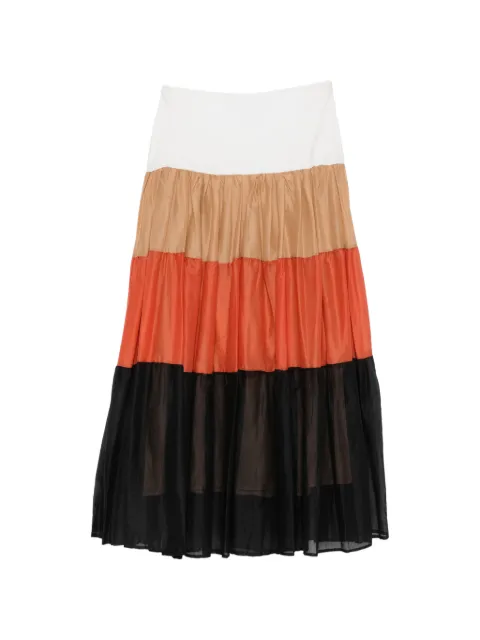 kaos colour-block tiered maxi skirt Black OP1TZ024