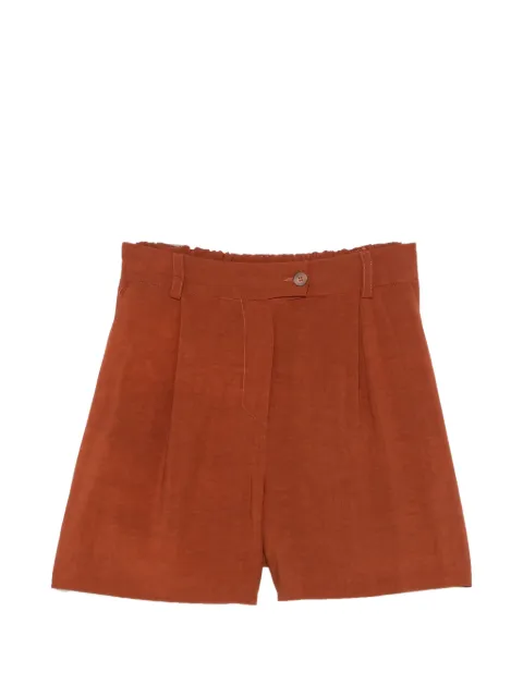 kaos pleated high-waisted shorts Brown OPJCO013