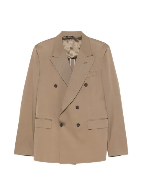 Brian Dales double-breasted peak-lapel blazer Brown G72PJK4748