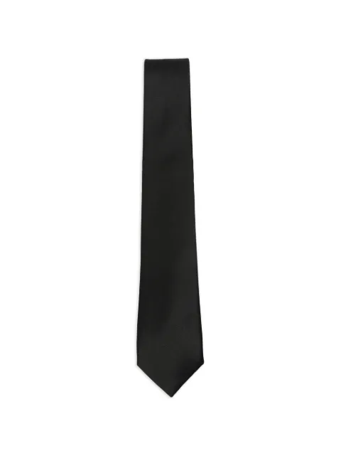Tagliatore satin-finish pointed-tip tie Black A10003TIE2111