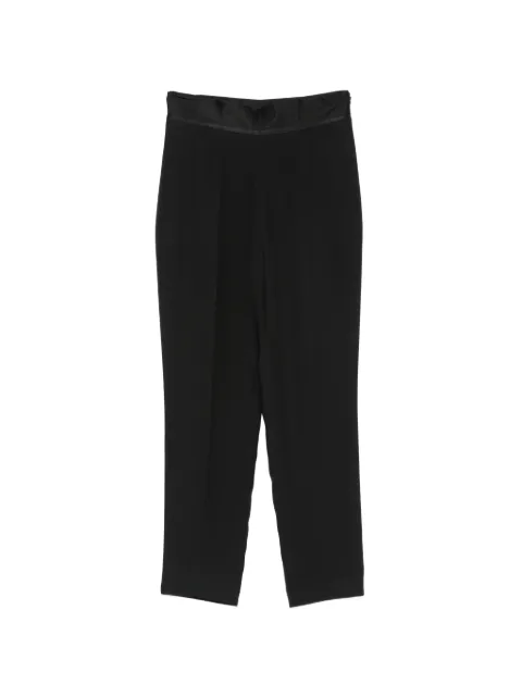 SIMONA CORSELLINI satin-waistband tailored trousers Black P20CPPA019