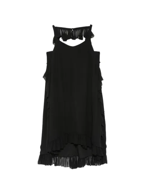 JIJIL JOLIE ruffled-detailing mini dress Black JCE20AB062