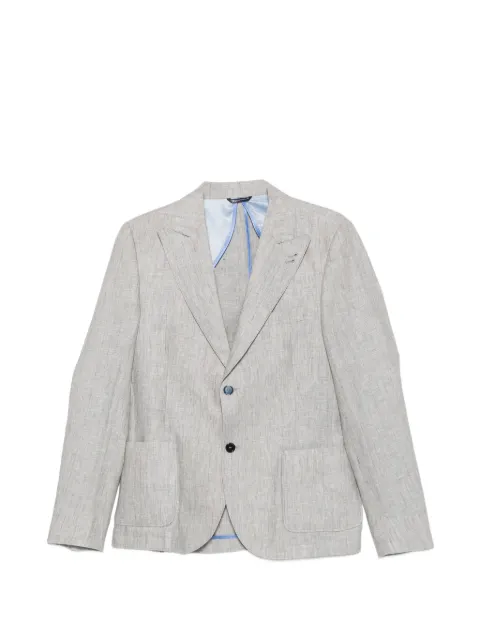 Daniele Alessandrini pinstripe single-breasted blazer Grey G3431S24004200