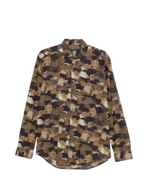 Brian Dales abstract-print long-sleeve shirt Green BS50WSPST8519
