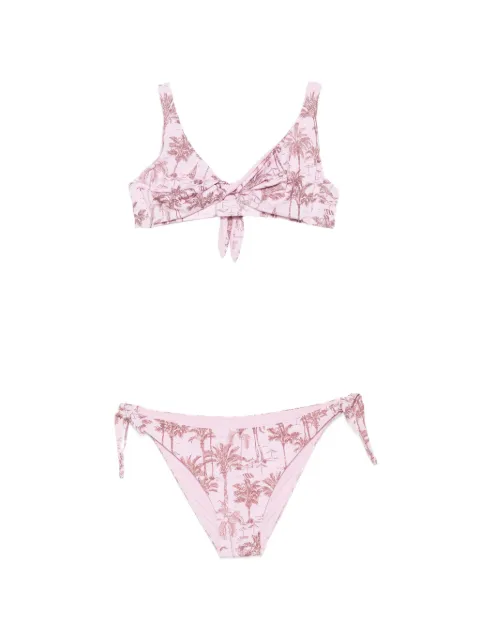 MC2 Saint Barth Yali palm-tree-print bikini Pink TRT0001YAL000104585F