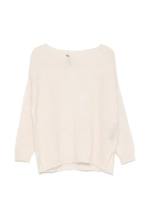 D.Exterior side-slit sweater Neutrals 53386