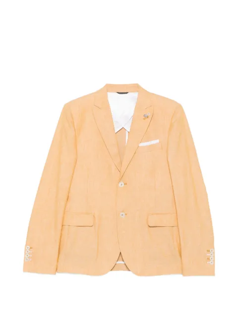 Daniele Alessandrini notch-lapel single-breasted jacket Orange G3323S23534100