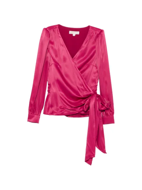 Michael Kors wrap-style side-tie blouse Pink MH94LYYCFB