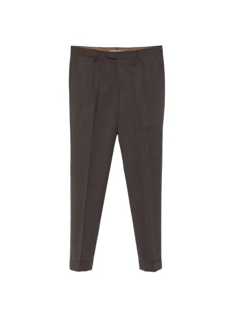 Briglia 1949 pleated turned-up trousers Brown BG07S422100