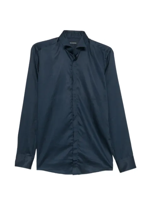 Carlo Pignatelli spread-collar slim-fit shirt Blue B4RAY05U0CP134