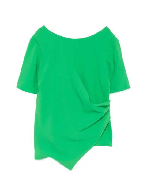 kaos asymmetric draped-detail blouse Green OP1CO018